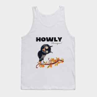 Funny Animal Quote Owl Hand drawn Illustration Howly Stranger Tank Top